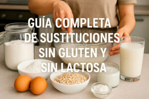 Guía completa de sustituciones sin gluten y sin lactosa
