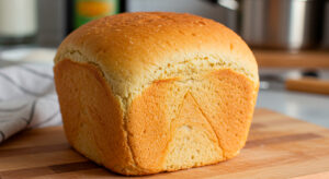 Pan sin gluten ni lactosa cocinado en sartén, con textura tierna y sin necesidad de horno, ideal para preparar al momento