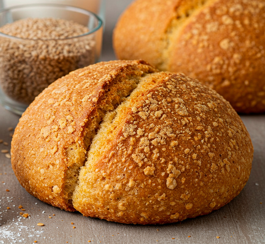 Pan sin gluten y sin lactosa, con miga suave y textura esponjosa, ideal para desayunos o tostadas saludables